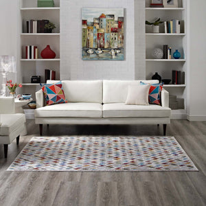 ModwayModway Gemma Chevron Mosaic 4x6 Area Rug R-1093-46 R-1093A-46- BetterPatio.com