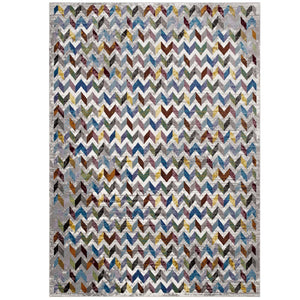 ModwayModway Gemma Chevron Mosaic 4x6 Area Rug R-1093-46 R-1093A-46- BetterPatio.com