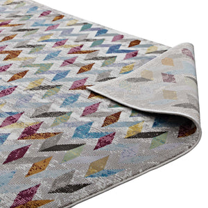 ModwayModway Gemma Chevron Mosaic 4x6 Area Rug R-1093-46 R-1093A-46- BetterPatio.com