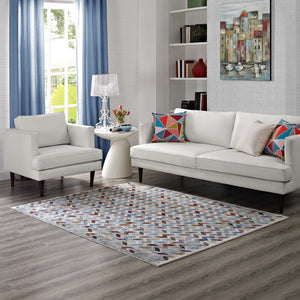 ModwayModway Gemma Chevron Mosaic 4x6 Area Rug R-1093-46 R-1093A-46- BetterPatio.com