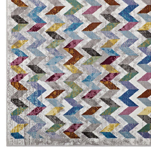 ModwayModway Gemma Chevron Mosaic 4x6 Area Rug R-1093-46 R-1093A-46- BetterPatio.com