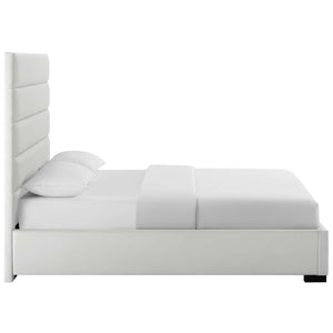 ModwayModway Genevieve Queen Faux Leather Platform Bed MOD-6048 MOD-6048-WHI- BetterPatio.com