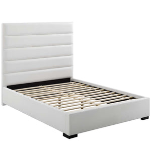 ModwayModway Genevieve Queen Faux Leather Platform Bed MOD-6048 MOD-6048-WHI- BetterPatio.com