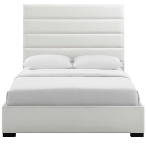 ModwayModway Genevieve Queen Faux Leather Platform Bed MOD-6048 MOD-6048-WHI- BetterPatio.com