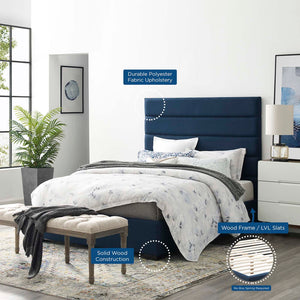 ModwayModway Genevieve Queen Upholstered Fabric Platform Bed MOD-6049 MOD-6049-BLU- BetterPatio.com