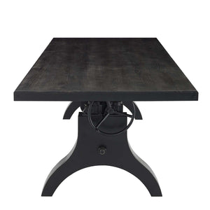 ModwayModway Genuine 96" Crank Height Adjustable Rectangle Dining and Conference Table EEI-3147 EEI-3147-BLK- BetterPatio.com