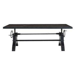 ModwayModway Genuine 96" Crank Height Adjustable Rectangle Dining and Conference Table EEI-3147 EEI-3147-BLK- BetterPatio.com