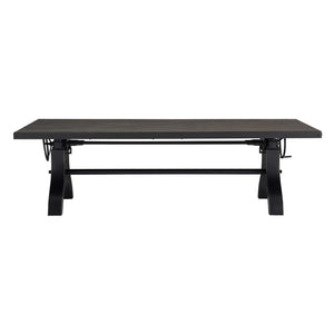 ModwayModway Genuine 96" Crank Height Adjustable Rectangle Dining and Conference Table EEI-3147 EEI-3147-BLK- BetterPatio.com