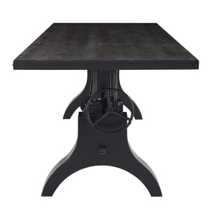 ModwayModway Genuine 96" Crank Height Adjustable Rectangle Dining and Conference Table EEI-3147 EEI-3147-BLK- BetterPatio.com