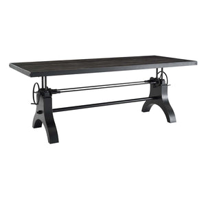 ModwayModway Genuine 96" Crank Height Adjustable Rectangle Dining and Conference Table EEI-3147 EEI-3147-BLK- BetterPatio.com