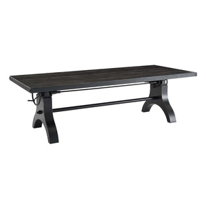 ModwayModway Genuine 96" Crank Height Adjustable Rectangle Dining and Conference Table EEI-3147 EEI-3147-BLK- BetterPatio.com