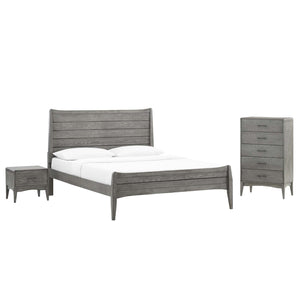 ModwayModway Georgia 3 Piece Full Bedroom Set MOD-6722 MOD-6722-GRY-SET- BetterPatio.com