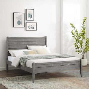 ModwayModway Georgia King Wood Platform Bed MOD-6239 MOD-6239-GRY- BetterPatio.com