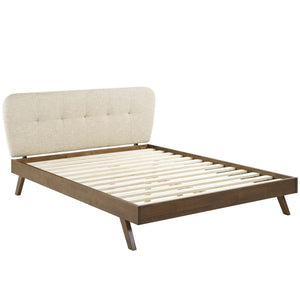 ModwayModway Gianna Queen Upholstered Polyester Fabric Platform Bed MOD-6004 MOD-6004-BEI- BetterPatio.com