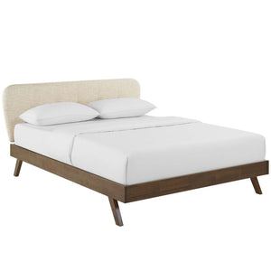 ModwayModway Gianna Queen Upholstered Polyester Fabric Platform Bed MOD-6004 MOD-6004-BEI- BetterPatio.com