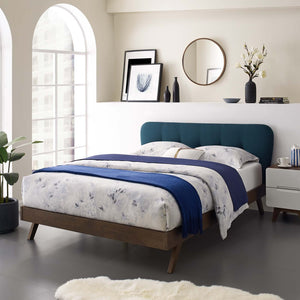 ModwayModway Gianna Queen Upholstered Polyester Fabric Platform Bed MOD-6004 MOD-6004-BLU- BetterPatio.com