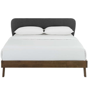 ModwayModway Gianna Queen Upholstered Polyester Fabric Platform Bed MOD-6004 MOD-6004-GRY- BetterPatio.com