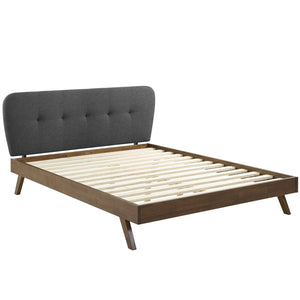 ModwayModway Gianna Queen Upholstered Polyester Fabric Platform Bed MOD-6004 MOD-6004-GRY- BetterPatio.com