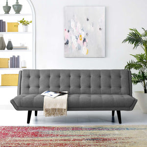 ModwayModway Glance Tufted Convertible Fabric Sofa Bed EEI-3093 EEI-3093-GRY- BetterPatio.com