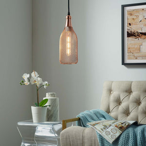 ModwayModway Glimmer Bottle-Shaped Rose Gold Pendant Light EEI-2900 EEI-2900- BetterPatio.com