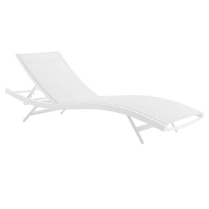 ModwayModway Glimpse Outdoor Patio Mesh Chaise Lounge Set of 2 EEI-4038 EEI-4038-WHI-WHI- BetterPatio.com