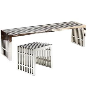 ModwayModway Gridiron Benches Set of 2 EEI-868 EEI-868- BetterPatio.com