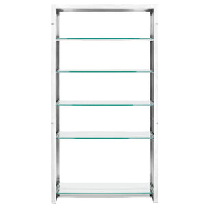 ModwayModway Gridiron Stainless Steel Bookshelf EEI-1432 EEI-1432-SLV- BetterPatio.com