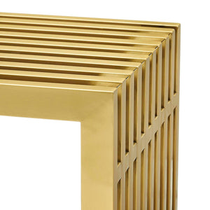 ModwayModway Gridiron Stainless Steel Console Table EEI-3036 EEI-3036-GLD- BetterPatio.com
