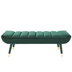 ModwayModway Guess Channel Tufted Performance Velvet Accent Bench EEI-3484 EEI-3484-GRN- BetterPatio.com