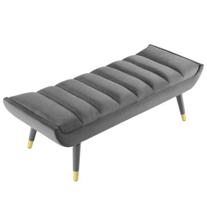 ModwayModway Guess Channel Tufted Performance Velvet Accent Bench EEI-3484 EEI-3484-GRY- BetterPatio.com