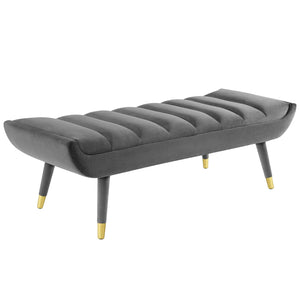 ModwayModway Guess Channel Tufted Performance Velvet Accent Bench EEI-3484 EEI-3484-GRY- BetterPatio.com