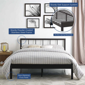 ModwayModway Gwen Full Bed Frame MOD-5544 MOD-5544-BRN-SET- BetterPatio.com