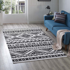 ModwayModway Haku Geometric Moroccan Tribal 5x8 Area Rug R-1010-58 R-1010A-58- BetterPatio.com