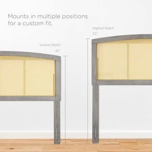 ModwayModway Halcyon Cane Full Headboard MOD-6203 MOD-6203-GRY- BetterPatio.com