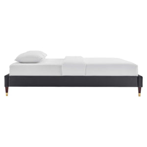 ModwayModway Harlow King Performance Velvet Platform Bed Frame MOD-6271 MOD-6271-CHA- BetterPatio.com