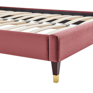 ModwayModway Harlow King Performance Velvet Platform Bed Frame MOD-6271 MOD-6271-DUS- BetterPatio.com