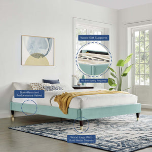 ModwayModway Harlow King Performance Velvet Platform Bed Frame MOD-6271 MOD-6271-MIN- BetterPatio.com