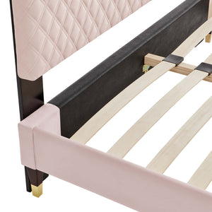 ModwayModway Harlow King Performance Velvet Platform Bed Frame MOD-6271 MOD-6271-PNK- BetterPatio.com