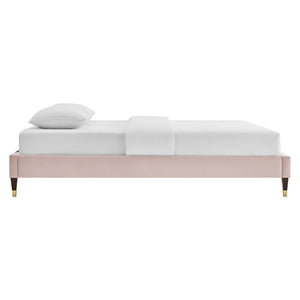 ModwayModway Harlow King Performance Velvet Platform Bed Frame MOD-6271 MOD-6271-PNK- BetterPatio.com