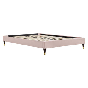 ModwayModway Harlow King Performance Velvet Platform Bed Frame MOD-6271 MOD-6271-PNK- BetterPatio.com