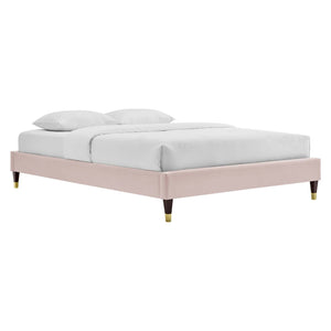 ModwayModway Harlow King Performance Velvet Platform Bed Frame MOD-6271 MOD-6271-PNK- BetterPatio.com