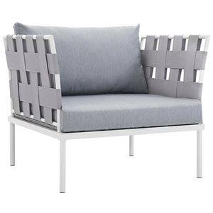 ModwayModway Harmony 10 Piece Outdoor Patio Aluminum Sectional Sofa Set EEI-2616 EEI-2616-WHI-GRY-SET- BetterPatio.com