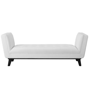 ModwayModway Haven Tufted Button Faux Leather Accent Bench EEI-3003 EEI-3003-WHI- BetterPatio.com