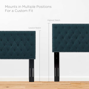 ModwayModway Helena Tufted King and California King Upholstered Linen Fabric Headboard MOD-5861 MOD-5861-AZU- BetterPatio.com