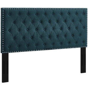 ModwayModway Helena Tufted King and California King Upholstered Linen Fabric Headboard MOD-5861 MOD-5861-AZU- BetterPatio.com