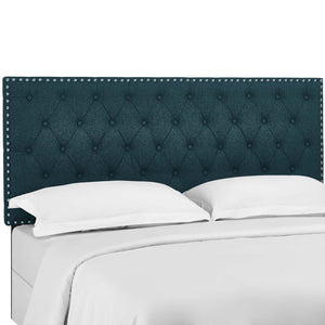 ModwayModway Helena Tufted King and California King Upholstered Linen Fabric Headboard MOD-5861 MOD-5861-AZU- BetterPatio.com