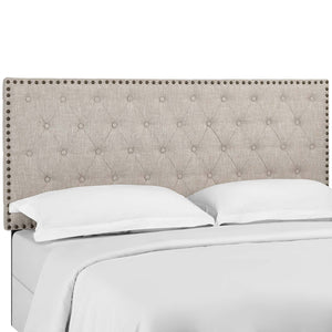 ModwayModway Helena Tufted King and California King Upholstered Linen Fabric Headboard MOD-5861 MOD-5861-BEI- BetterPatio.com