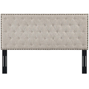 ModwayModway Helena Tufted King and California King Upholstered Linen Fabric Headboard MOD-5861 MOD-5861-BEI- BetterPatio.com