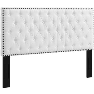 ModwayModway Helena Tufted King and California King Upholstered Linen Fabric Headboard MOD-5861 MOD-5861-WHI- BetterPatio.com