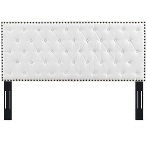 ModwayModway Helena Tufted King and California King Upholstered Linen Fabric Headboard MOD-5861 MOD-5861-WHI- BetterPatio.com